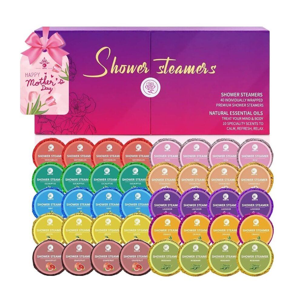 40 PCS Shower Steamers Aromatherapy for Women or Men